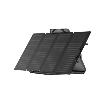 EcoFlow 160W solar panel is a self supportable solar panel with industry leading energy conversion rate of up to 23%. 
